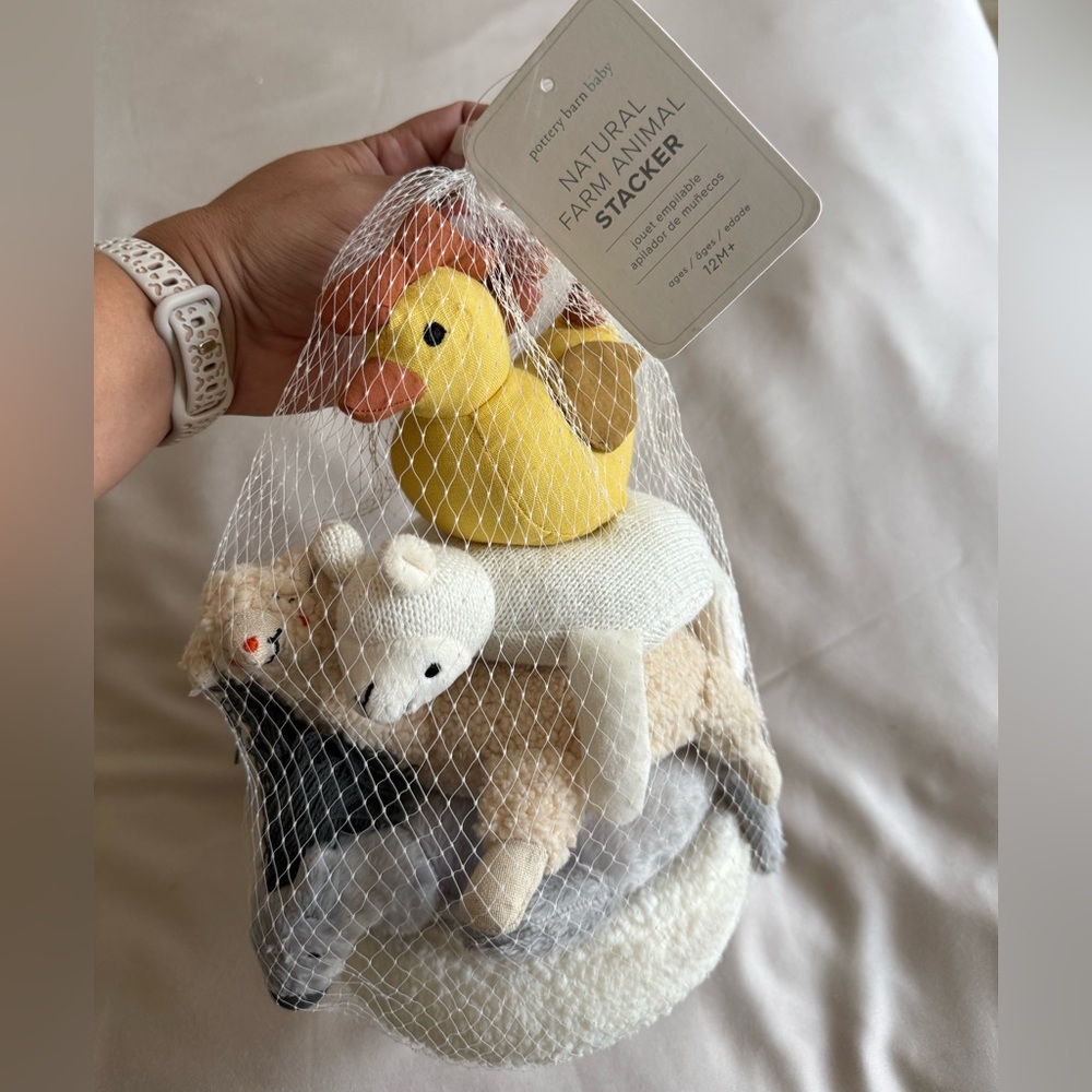 NEW Pottery Barn Kids Farm Animal Stacker Toy